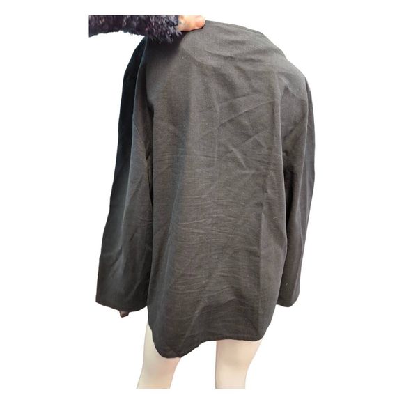 Black Linen Dress Top Size Large - Picture 6 of 8